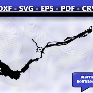 Ottawa River, Kanada Karte svg dxf pdf eps crv Vektor Grafikdesign, Laser Datei, Siebdruck Datei, CNC geschnitten Datei