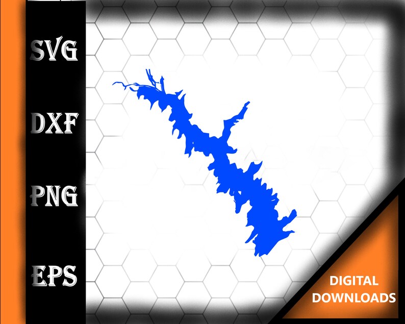 Fort Cobb Lake Oklahoma Map Svg Dxf Pdf Eps Crv Vector Graphic Design