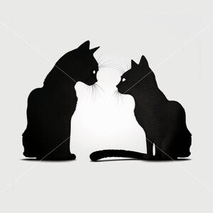 Cat Silhouette Digital Download - Png, DXF, SVG, PDF