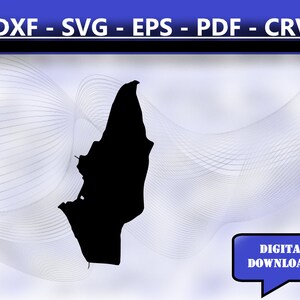 West Hill Lake Connecticut Map Silhouette Shape svg dxf pdf eps crv vector graphic design, Laser File, Screen Printing File