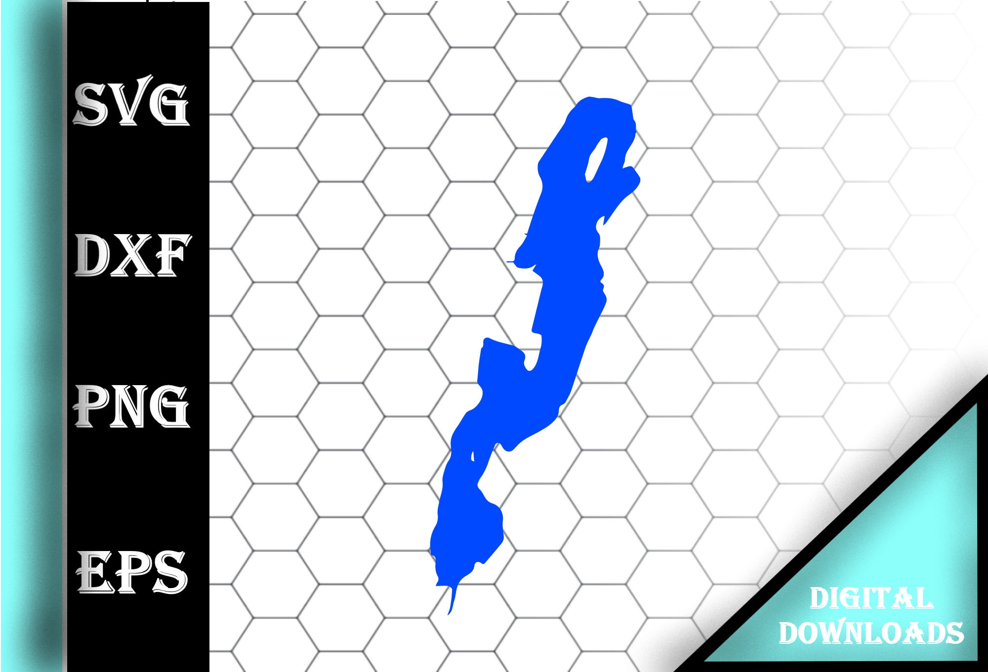 Cossayuna Lake New York Map Silhouette Shape Svg Dxf Pdf Eps Crv Vector
