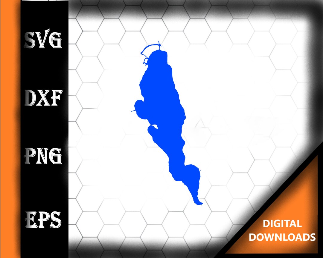 Conneaut Lake Map Svg Dxf Pdf Eps Crv Vector Graphic Design, Laser File ...
