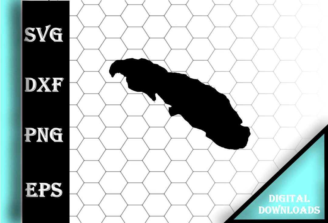 Odell Lake Oregon Map Silhouette Shape Svg Dxf Pdf Eps Crv Etsy