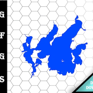 Leech Lake Minnesota Map Silhouette Shape