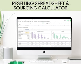 Reselling Dashboard Spreadsheet | Sourcing Calculator Inventory Sales Tracker | Poshmark Ebay Mercari Depop | EDITABLE Excel & Google Sheets