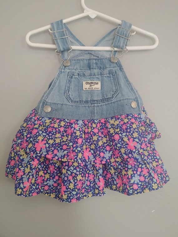 OshKosh B'Gosh Baby Girl Overall Dress- Size 6 mo… - image 1