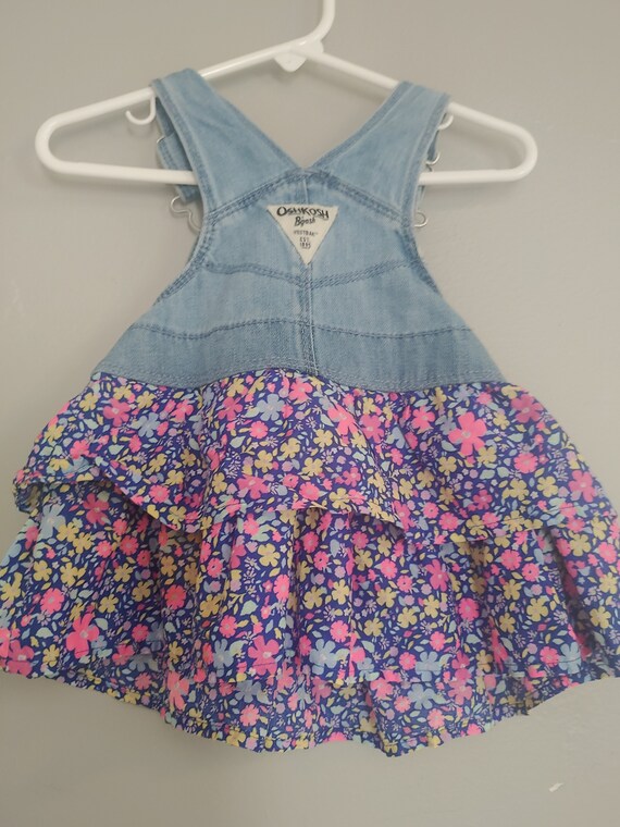 OshKosh B'Gosh Baby Girl Overall Dress- Size 6 mo… - image 2