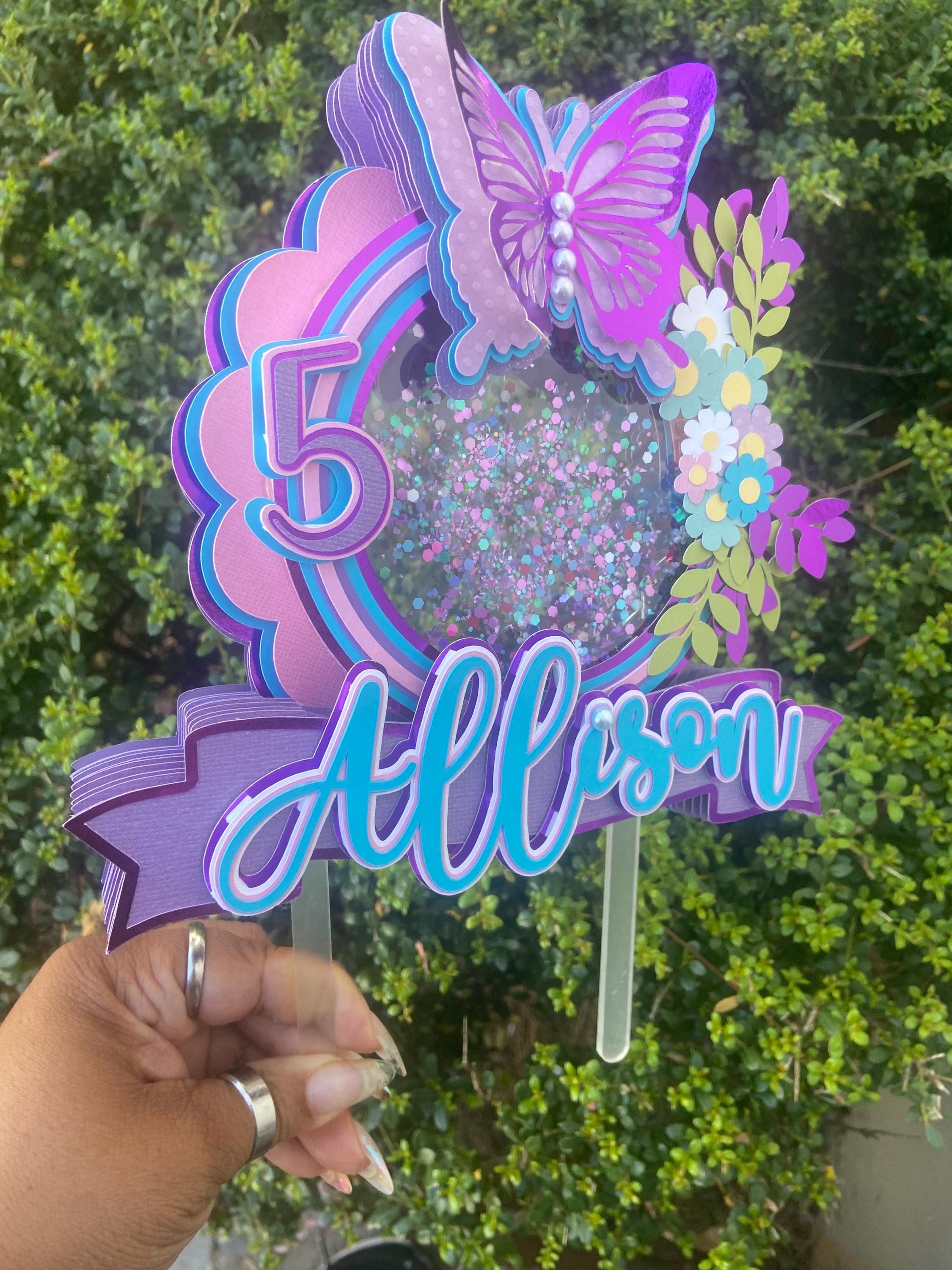 Butterflies Customized Cake Topper