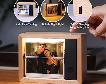 Personalized Photo Lightbox Flipbook - Custom Flipbook Photo Box, Photo Flip Book Frame, Flipbook Gift Idea,5th Anniversary Gift,For Husband