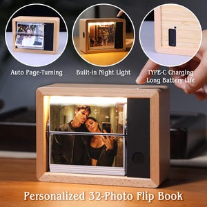 Personalized Photo Lightbox Flipbook - Custom Flipbook Photo Box, Photo Flip Book Frame, Flipbook Gift Idea,5th Anniversary Gift,For Husband