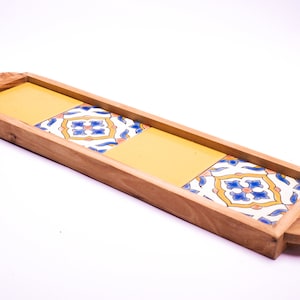 olive wood Serving Tray with Ergonomic Handles | Decorative Service Tray