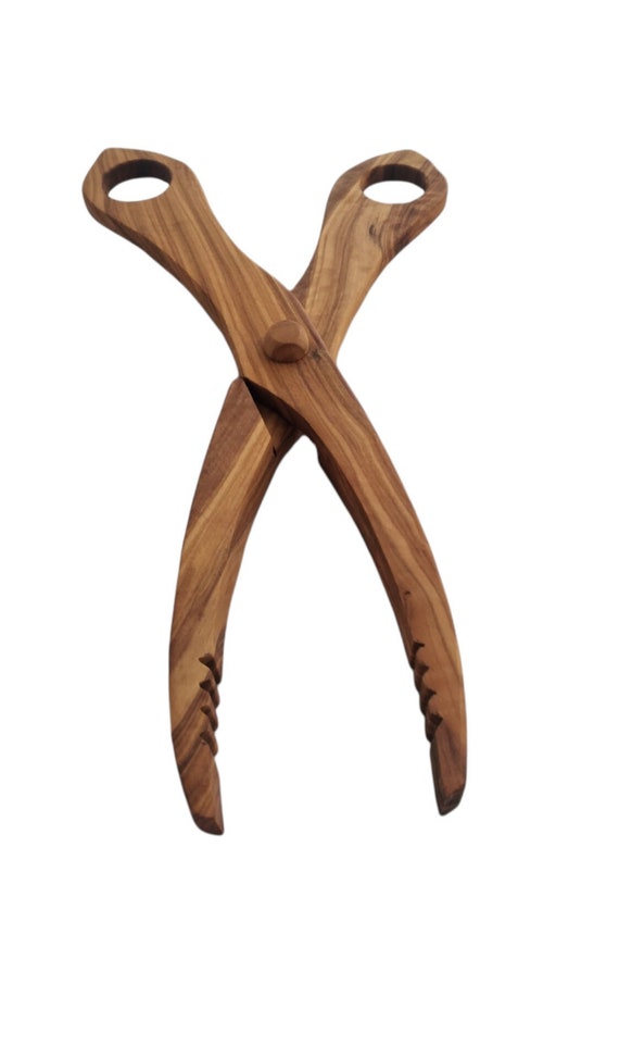 Olive Wood Salad Tongs Wood Toast Tongs Bread Tongs Etsy UK