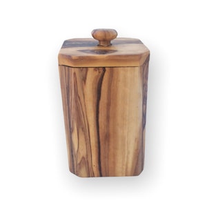 Salt cellar made of olive wood / salt box / salt jar / spice box , mum gift , christmas gift...