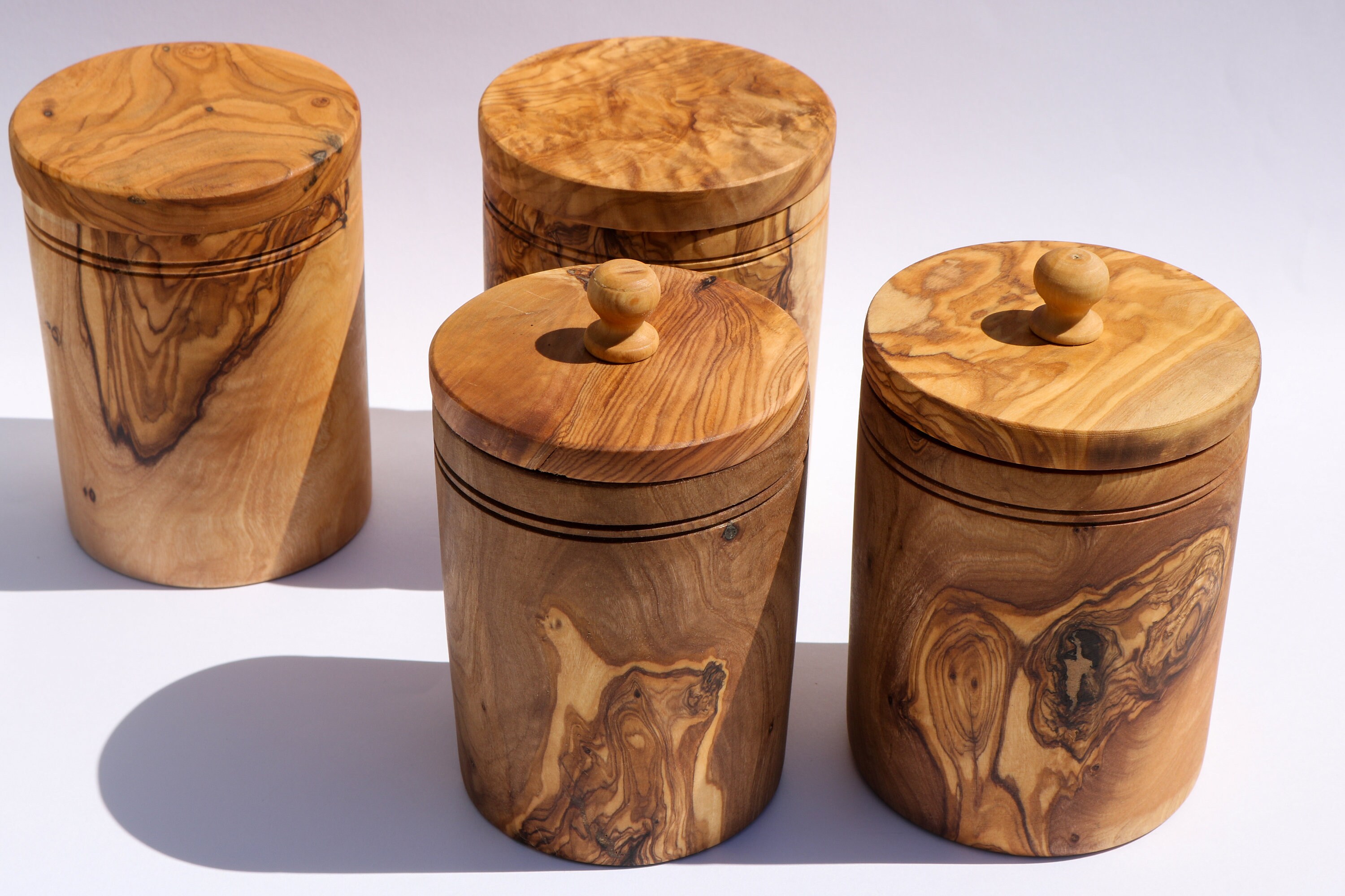 Olive Wood Salt Bowl With Lid /salt Cellar With Spoon Free Etsy UK