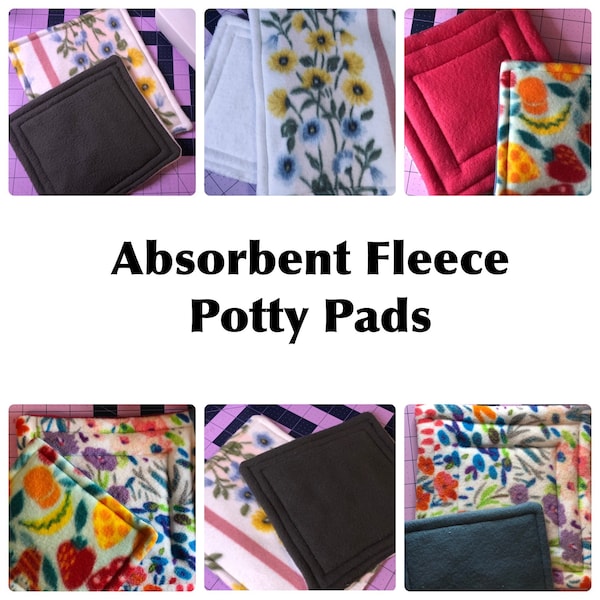 Fleece Pee Pads for Guinea Pigs, Hedgehogs, Rats, and other Small Animals | MYSTERY