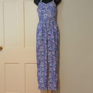 Vintage 1950s halter-top romper with long pants XS