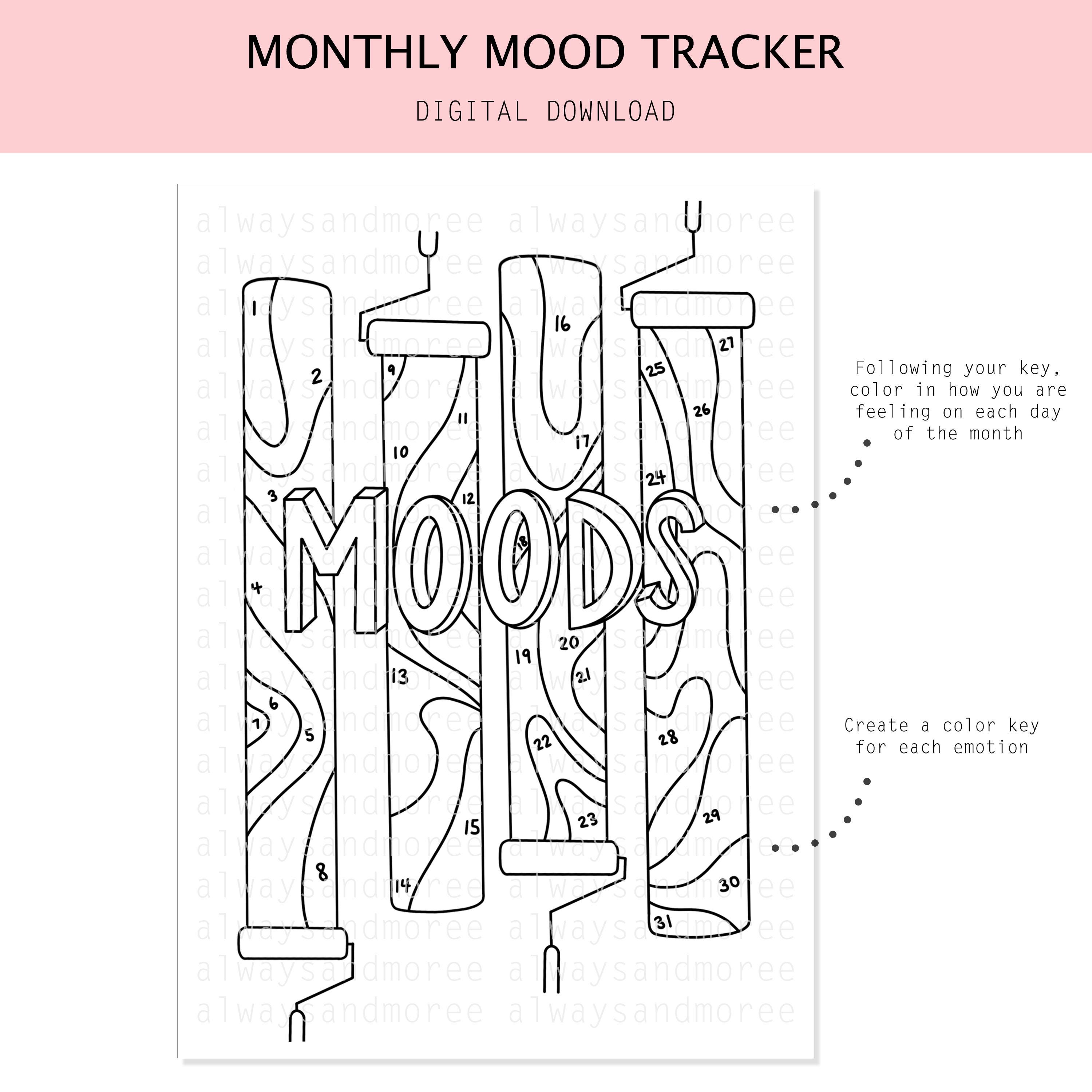 Paint Roller Mood Tracker / Digital Planner / Goodnotes Planner ...
