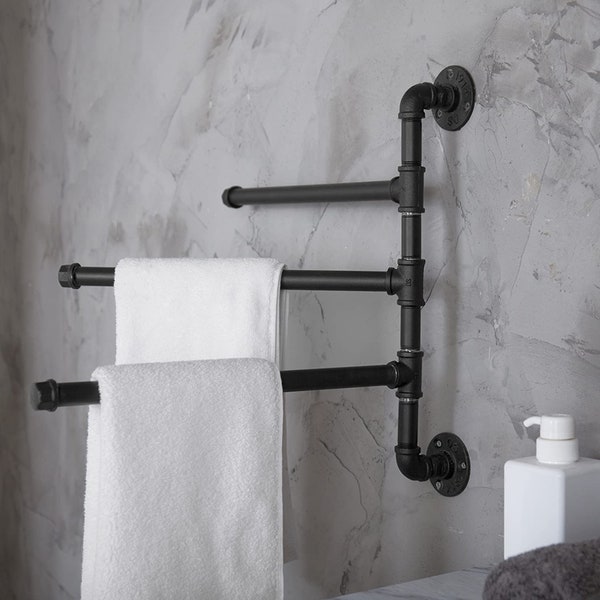 Industrial Towel Bar - Etsy