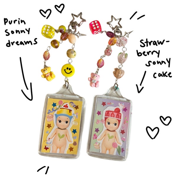 handmade sonny angel themed keychains