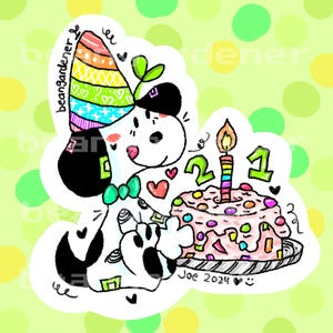 Feliz cumpleaños para mí - pegatina troquelada de snooper