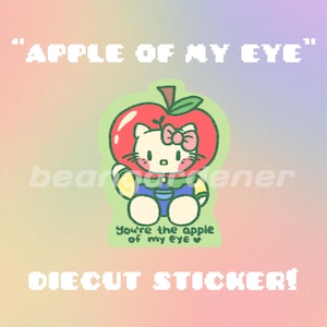 apple of my eye diecut sticker