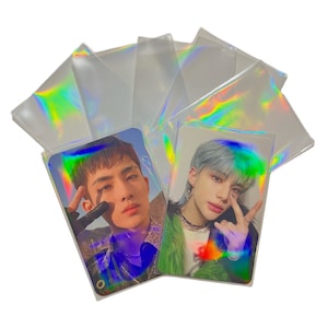 Fundas holográficas para tarjetas fotográficas de K-pop (5 unidades)