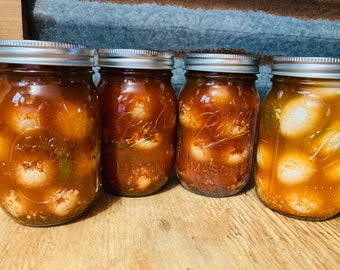 Pickled quail eggs