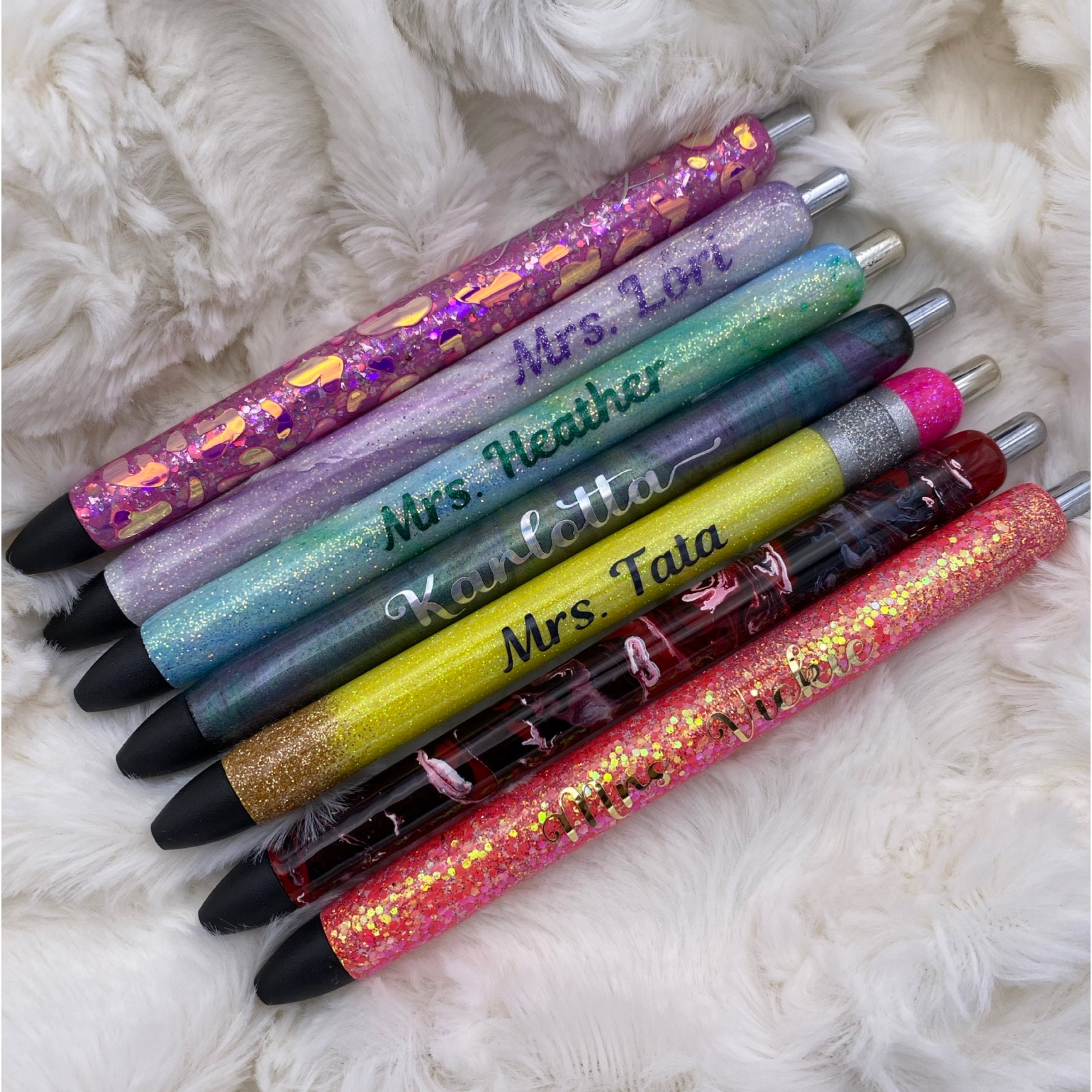 Epoxy Glitter Pens Etsy