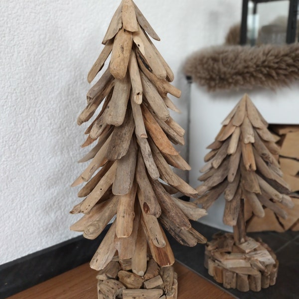 Tannenbaum Christbaum Holzbaum Treibholz Tannenbaum Holz Christbaum Baum Dekobaum Tischdeko Massiv Weihnachtsbaum Set