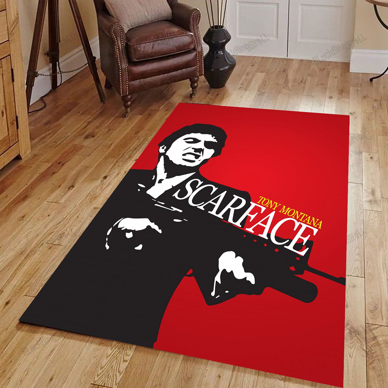 Scarface Area Rug Movie Rug Home Decor Film Carpet Gift Etsy