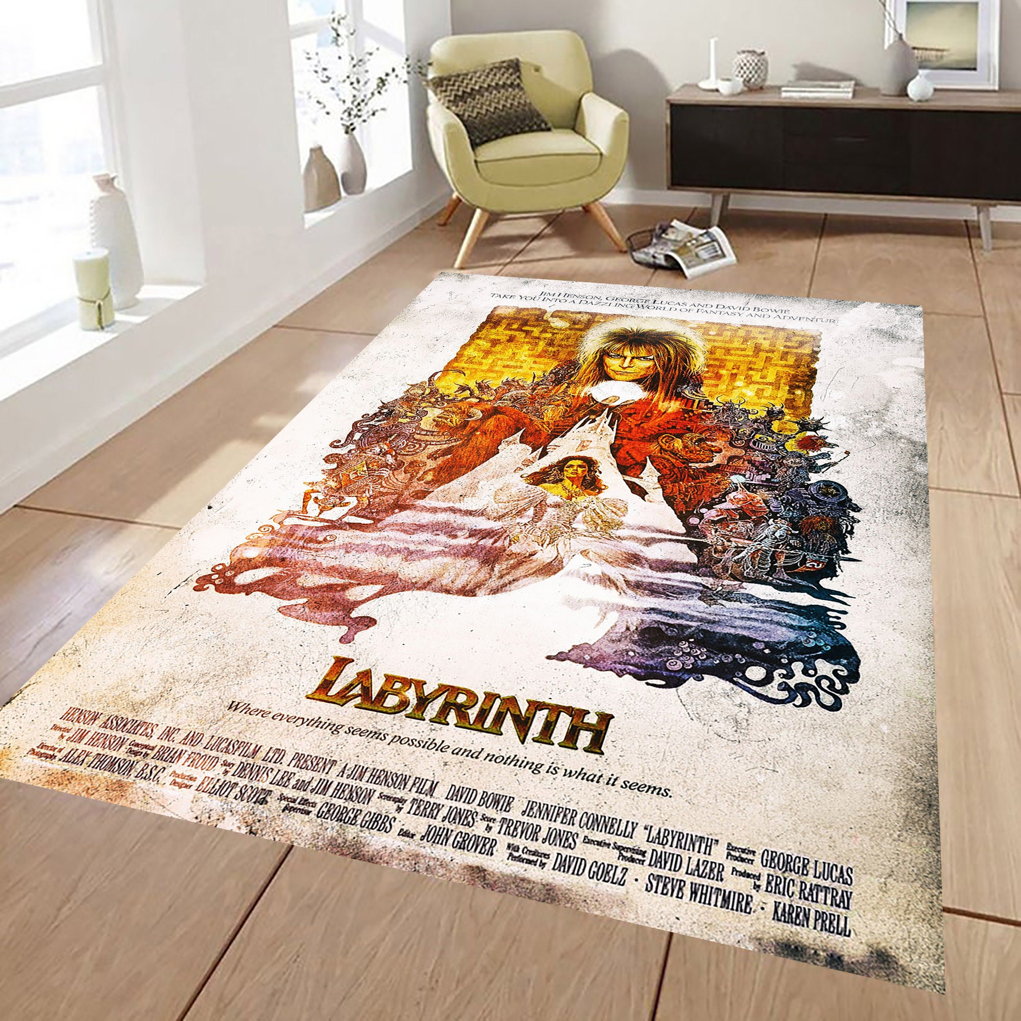 Labyrinth Area Rug Movie Rug Home Decor Film Carpet Gift Etsy