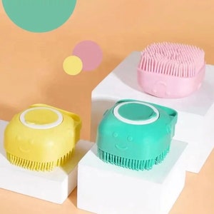 6pcs Bathing Suite (hard Bristle Brush + Soft Bristle Brush + Handle +  Massager + Shampoo Brush + Paper Box Packaging)