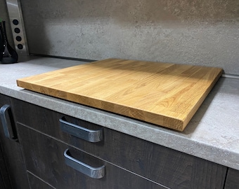 Hob cover - stove cover - oak