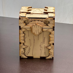 Caixa de baralho artesanal com fecho magnético - design elegante - mais de 100 cartas - MTG - D&D - Pokémon