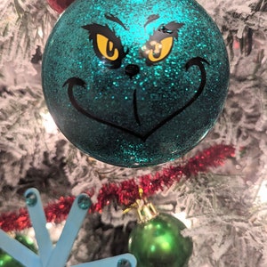 Grinch Christmas Ornament handmade Grinch holiday ornament Mr. Grinch Christmas decorations