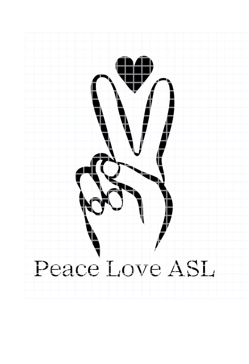 Peace Love ASL Instant Download, Png, Svg, American Sign Language, ASL ...