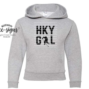 Hockey Hoodie, female hockey player sweatshirt. Ice hockey sweatshirt. Hockey mom sweatshirt