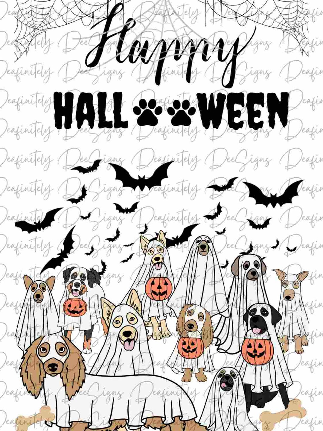 Halloween Dogs in Costume Png Instant Download, Dog Ghosts, Halloween ...