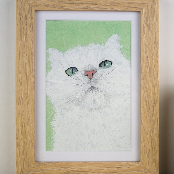 Le chat confus peinture artiste peintre oeuvre unique fait main