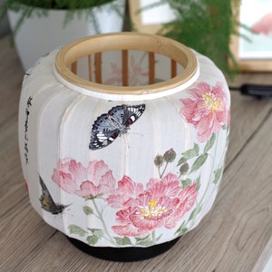 Lampe peinte décorative à la main sur tissu Artiste peintre