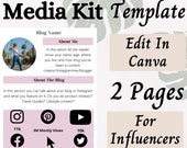 Media Kit Template | Canva Template | Instagram Media Kit | Blogger Media Kit | Influencer Media Kit | Media Press Kit | Rate Sheet |