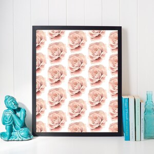 Pink Nursery Wall Decor | Printable Nursery Wall Art | Pink Flower Wall Art | Floral Wall Art | Minimalist Flower Print | Digital Wall Art
