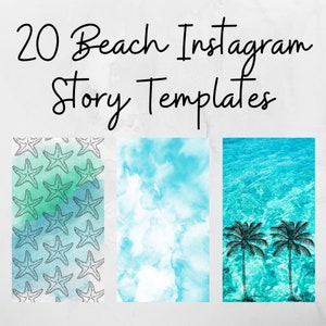 Beach Instagram Story Templates | Canva Templates | Beach Instagram Templates | Instagram Story Template | Summer Instagram Story Template