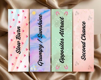 Trope Bookmarks | Romance Bookmarks | Bookmark Set Of 10 | Printable Bookmark | Reader Gift | Gift for Book Lover | Trope Bookmark