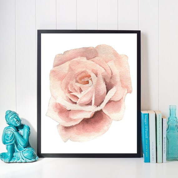 Printable Nursery Wall Art Floral Wall Art Pink Flower - Etsy