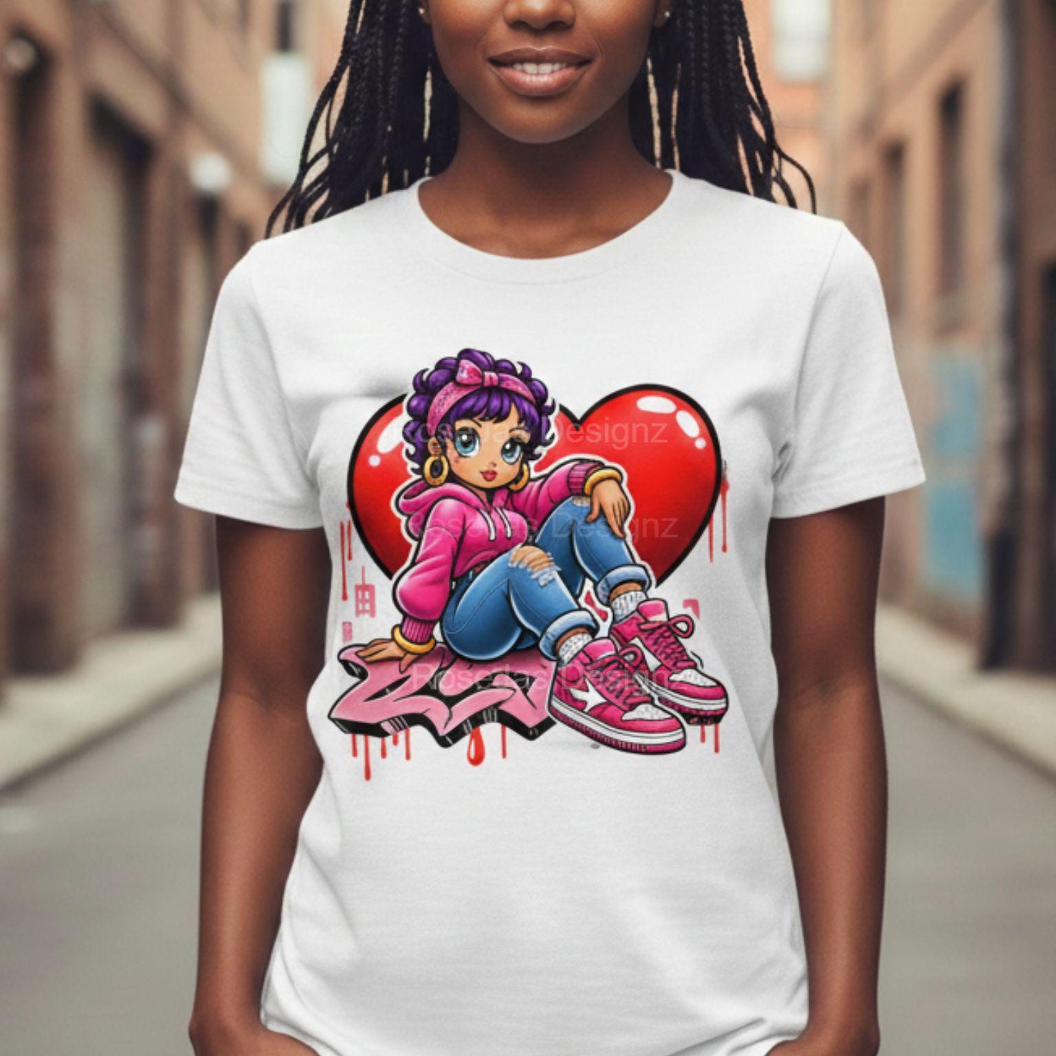Urban Streetwear T-shirt Design, Graffiti Art Character PNG, Hip Hop ...