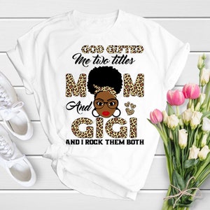 Leopard Mama & Gigi PNG: Black Melanin Design (Digital Download