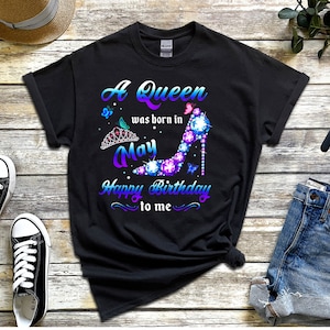 May Birthday Queen PNG: Taurus Zodiac, Bling Design (Digital Download)