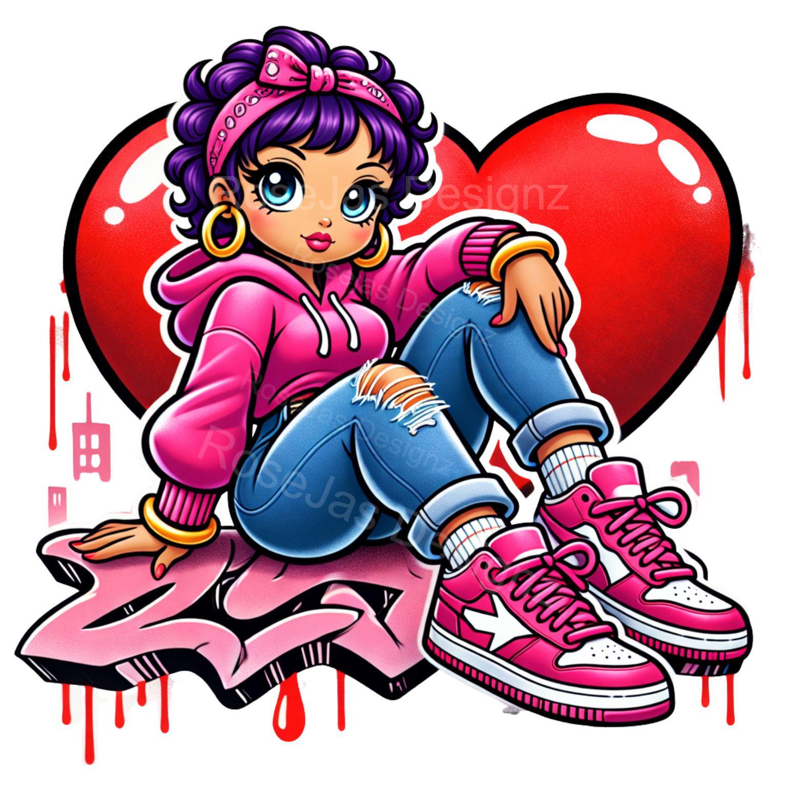 Urban Streetwear T-shirt Design, Graffiti Art Character PNG, Hip Hop ...