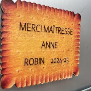 Personalized wooden magnet end of year, nanny gift atsem, super teacher, end of school year teacher gift, teacher gift idea,